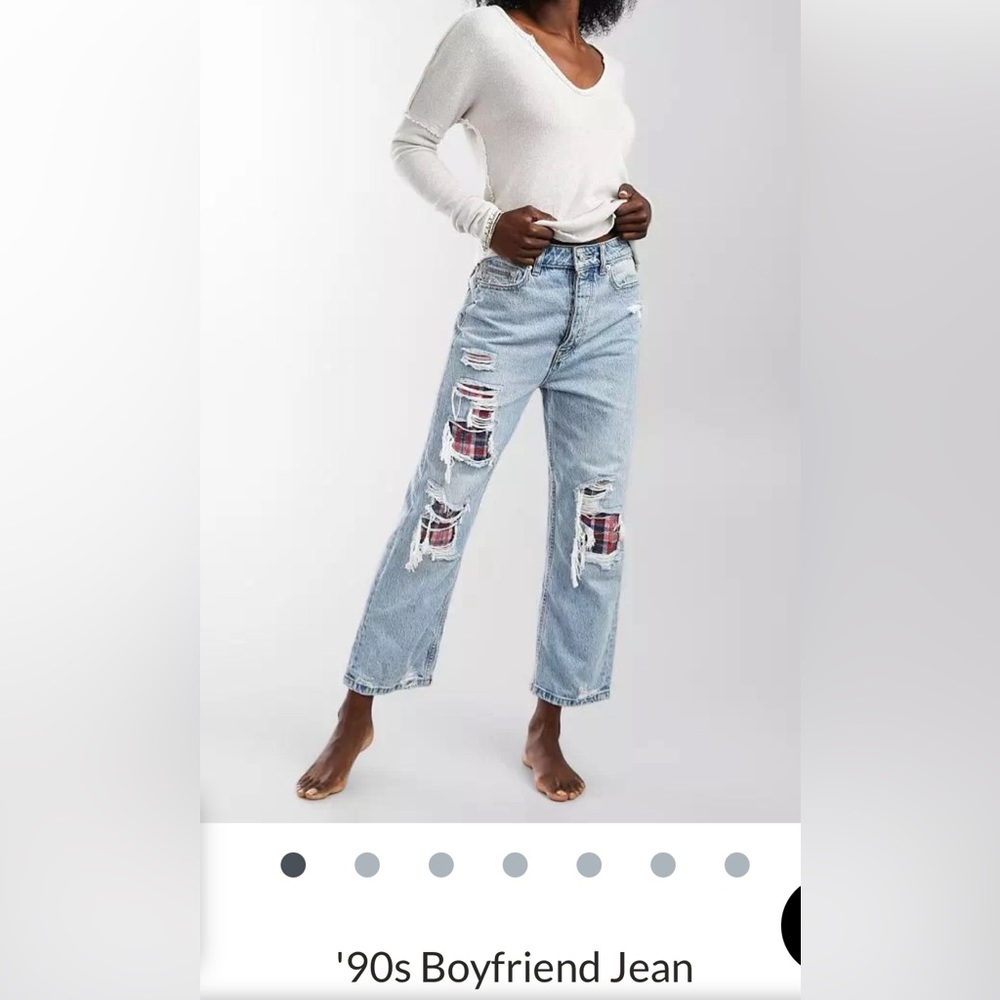 NWOT Free People 90s Boyfriend Jeans size.30 color: soul seeker blue